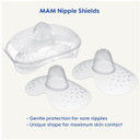 Mam Breastfeeding Nipple Shields With Sterilizing Storage Case, Nipple Shields For Nursing Newborn, Size 3 Large 23Mm, 2-Count, Clear