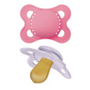 Mam Original Latex Pacifiers, Binky Pacifier For 0-6 Months, Natural Rubber Nipple, Made From Bio-Circular Materials, Easy To Clean, With Sterilizer Case, 2 Count Binkies