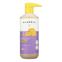 Alaffia Babies And Kids Shampoo And Body Wash, Gentle And Calming Support For Soft Hair And Skin With Shea Butter, Neem, And Coconut Oil, Fair Trade, Lemon Lavender, 16 Fl Oz