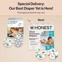 The Honest Company Clean Conscious Diapers For Delicate Skin | Up To 100% Leakproof | Hypoallergenic, Fragrance Free | Gender Neutral | Club Box, Size 5 (27+ Lbs), 44 Count (Prints May Vary)