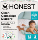 The Honest Company Clean Conscious Diapers For Delicate Skin | Up To 100% Leakproof | Hypoallergenic, Fragrance Free | Girl Prints | Club Box, Size 5 (27+ Lbs), 44 Count (Prints May Vary)