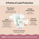 The Honest Company Clean Conscious Diapers For Delicate Skin | Up To 100% Leakproof | Hypoallergenic, Fragrance Free | Girl Prints | Club Box, Size 6 (35+ Lbs), 40 Count (Prints May Vary) The Honest Company Clean Conscious Diapers For Delicate Skin | Up To 100% Leakproof | Hypoallergenic, Fragrance Free | Girl Prints | Club Box, Size 6 (35+ Lbs), 40 Count (Prints May Vary)