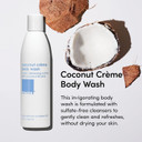 Lather - Coconut Crème Natural Body Wash, 8 Fl Oz - Shower Gel Cleanser - Gentle Body Soap - Essential Oils - Coconut Oil, Aloe, Shea Butter - All Skin Types - Vegan, Cruelty Free - Beauty & Skincare