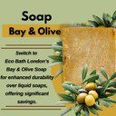 Hand Made Bay & Olive Soap 7Oz (200Gm) - Organic Natural Vegan Soap Bar, Traditional Handmade Olive Oil Soap, Antique Bath Soap For Smooth Skin