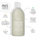 Compagnie De Provence Savon De Marseille Nourishing Liquid Soap, Delicate, 33.8 Fl Oz Plastic Bottle Refill