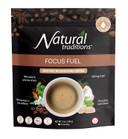 Natural Traditions Focus Fuel Mushroom Coffee - Lions Mane Instant Coffee Blend With Adaptogens, C8 Mct & Plant Based Omega 3 Supplement - 140G/5Oz