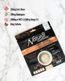 Natural Traditions Focus Fuel Mushroom Coffee - Lions Mane Instant Coffee Blend With Adaptogens, C8 Mct & Plant Based Omega 3 Supplement - 140G/5Oz