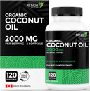 Renew Actives Coconut Oil Supplement 2000Mg Per 2 Softgels - Premium Source Of Antioxidants, Natural Fatty Acids & Metabolism Support For Optimal Health & Energy - Made In Canada - 120 Softgels