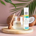 Coconut + Aloe Sheer Body Oil Spray  Lightweight Moisturizer For Hair & Body  Travel Size  All Skin Types 3.5 Fl Oz