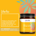 Life-Flo Pure Mango Butter, Soothing Moisturizer For Dry Skin Care, Smooths And Nourishes, Doubles As Lip Balm, Nail / Cuticle Cream, Hand And Body Lotion, 60-Day Guarantee, Not Tested On Animals, 9Oz
