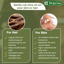 De La Cruz Pure Olive Oil - Natural Expeller Pressed Olive Oil For Hair And Skin - Lightweight Body Oil For Dry Skin 2 Fl Oz (2 Bottles)
