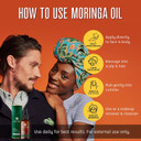 Aduna Moringa Oil - 100% Organic - 3.4Fl Oz Pure Moringa Oil - Unrefined Cold-Pressed Body, Hair & Face Oil - Best For Fine Lines And Moisturizing - Antioxidants