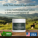 Beef Tallow Balm For Skin Care - With Batana Oil From Honduras - 100% Natural Moisturizer For Sensitive Skin, Face, And Body - Unscented - 1.8 Oz