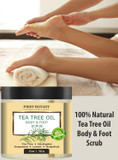 First Botany Cosmeceuticals, 100% Natural Arabica Coffee Scrub With Organic Coffee Coconut & Shea Butter Acne Anti Cellulite & Stretch Mark Treatment Spider Vein Therapy, Varicose Veins Eczema, 10 Oz