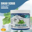 Spa Redi - Sugar Body Scrub, Mint And Eucalyptus,16 Oz - Exfoliating, Moisturizing, Hydrating And Nourishing, Glow, Polish, Smooth And Fresh Skin - Body Exfoliator