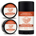 American Provenance Lemongrass & Marjoram Deodorant, Hair Pomade And Beard Balm Bundle