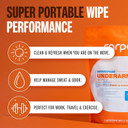 Carpe Antiperspirant Underarm Wipes For Sweat Blocking, Deodorizing, And Cleansing When YouRe On The Move - 15 Residue Free, Individually Wrapped Wipes - Clean And Refreshing Scent