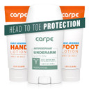 Carpe Sweat Absorbing Underarm, Hand & Foot Lotion Bundle, Head To Toe Sweat Protection For Hands, Feet, And Underarm, Dermatologist Recommended