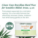 Clean + Easy Brazilian Wax  Hard Wax Bikini Hair Removal For Intimate Areas, No-Strip Formula For Coarse Hair, 14 Oz Clean + Easy Brazilian Wax  Hard Wax Bikini Hair Removal For Intimate Areas, No-Strip Formula For Coarse Hair, 14 Oz