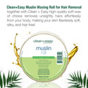 Clean + Easy Muslin Wax Strips  Extra Large Wax Strip Roll For Full Body & Facial Hair Removal, 3.5" X 40 Yards