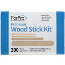 Forpro Premium Wood Stick 300 Pcs Kit, Non-Sterile, Assorted Hair Removal Waxing Applicators For Face & Body, 300-Count