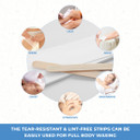 Forpro Professional Collection Non-Woven Epilating Strips, White, Tear-Resistant, Pre-Cut Strips For Hair Removal, 3 W X 9 L, 100-Count