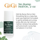 Gigi No Bump Roller Gel - Ingrown Hair Treatment Roll On & Razor Bump Remover, Post-Wax & After Shave Skin Soothing Care, 2 Oz