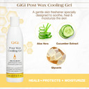 Gigi Post Waxing Cooling Gel, Soothing After Wax Care Treatment, Skin Freshener & Hydrating, 8 Fl Oz