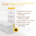 Gigi Wax Strips Non Woven For Hair Removal - Small Cloth Epilating Waxing Strips For Face And Bikini Line, 100 Strips