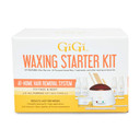Gigi Waxing Starter Kit - At-Home Hair Removal Kit For Face & Body, Soft Wax Warmer, Pre & Post Waxing Care