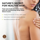 Hemp Seed Shave Cream, Isle Of You - 8 Oz - Nourishes & Protects Skin - With Hemp Seed Oil, Argan Oil & Vitamin E - Vegan, Cruelty Free