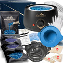 Lifestance Complete Home Waxing Kit, L1 Hard Wax Warmer For Hair Removal, Brazilian Bikini Wax Kit For Women Men, 59 Items, No-Mess Silicone Liner, Wax Heater, Hot Wax Pot For Body Leg Face Eyebrow