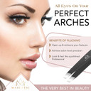 Majestic Bombay Fine Point + Slant Tweezers For Women And Men  Splinter Ticks, Facial, Brow And Ingrown Hair RemovalSharp, Needle Nose, Surgical Tweezers Precision Best Tweezers For Chin Hair