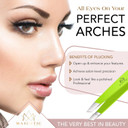 Majestic Bombay Fine Point + Slant Tweezers For Women And Men  Splinter Ticks, Facial, Brow And Ingrown Hair RemovalSharp, Needle Nose, Surgical Tweezers Precision Best Tweezers For Chin Hair