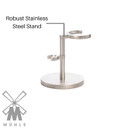 Mühle Rocca Stand For Razors & Shaving Brushes | Shave Accessory | Matt Stainless Steel