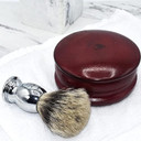 Parker Genuine Dark Mango Wood Shaving Soap Bowl - High Lustre Finish