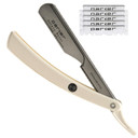 Parker Ptw Professional Straight Razor With Replaceable Blades  All-Stainless-Steel Push-Type Design + 5 Parker Platinum Half Blades  Barber-Grade Razor For Precision Detailing