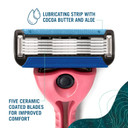 Preserve Popi Shave 5 Razor System Made With Recycled Ocean Plastic And 5-Blade Cartridge, Charcoal Grey