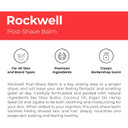 Rockwell Post-Shave Balm, Classic Barber Shop Scent | Formulated With Soothing Witch Hazel, Moisturizing Shea Butter, Natural Hemp, Coconut, Jojoba & Argan Oil | Ideal For All Skin Types