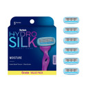 Schick Hydro Silk Moisture Razor Blade Refills, 4 Count | 5-Blade Moisturizing Razors For Women | Womens Moisturizing Razor Refills