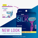 Schick Hydro Silk Moisture Razor Blade Refills, 4 Count | 5-Blade Moisturizing Razors For Women | Womens Moisturizing Razor Refills