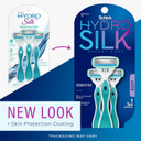 Schick Hydro Silk Sensitive Womens Disposable Razors, 2 Count, 5-Blade Disposable Razors For Women Sensitive Skin, Travel Razor For Women
