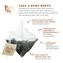Pinky Up Mango Guava Boba Tea Sachets - Calorie Free Whole Leaf Rooibos Tea Bubble Tea - Boba Gift 12 Biodegradable Tea Bags