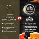 Rocky Mountain Barber Company Solid Cologne For Men  Citrus & Spice Scent  2 Oz Size - Made With Coconut Oil, Shea Butter - Long-Lasting Scent