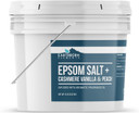 Earthborn Elements Cashmere Vanilla & Peach Epsom Salt 8 Lb, One Gallon Bucket, Pure & Undiluted, Soaking Salt With Fragrance