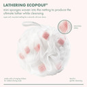 Ecotools Lathering Ecopouf, Loofah Infused With Mini Sponges, Provides Rich Lather, Recycled Netting, Gentle Exfoliation In Bath Or Shower, Pouf Removes Dead Skin, Cruelty-Free, 1 Count