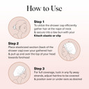 Kitsch Luxury Shower Caps For Women Reusable Waterproof - Large Shower Cap For Women And Men, Non-Slip, Quick-Dry Hair Cap For Long & Short Hair, Comfortable And Stylish Design - Stripe