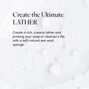 Lather - Natural Sea Wool Sponge, 4-5" - Organic Exfoliating Body Scrubber - Soft, Gentle Cleansing - Hypoallergenic - All Skin Types - Florida Natural Loofah Sponge - Cruelty Free - Beauty & Skincare