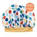 Red By Kiss Toddler Satin Bonnet Sleep Cap For Toddlers, Soft, Stretchy, And Safe, Protects Fragile Hair From Frizz & Breakage, Friction Bald Spots (Rainbow Cupcake, 18M-4T)