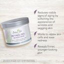Retinol Gel- Night Therapy For Younger Looking Skin-Collagen, Caffeine, Cucumber, Paraben-Free, Fragrance Free, 4 Oz